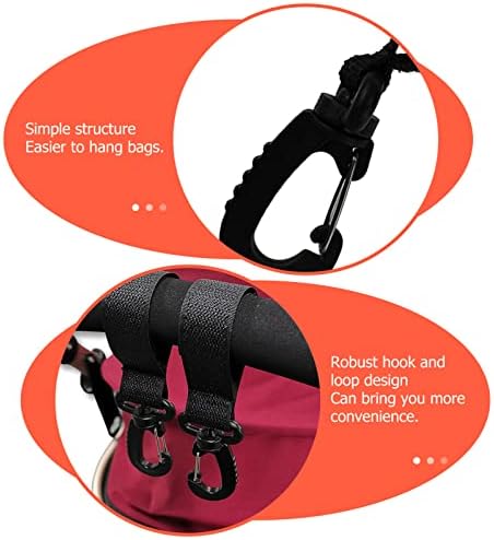 Kisangel Multi Hanger 4PCS Клип за шетач за бебиња или торба за пелена до вашата количка или додатоци за кабриолет инвалидска