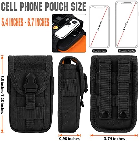 Tactical Tactical Phone Holder Pouch, Gadget Waist Bag Molely Hatler Sharter Tagn со нас и тактички клип за опрема за 4,7 -6,7