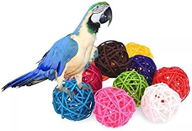 Акции шоу 10 парчиња/пакет 1.57 Ратан топки птици џвакачки играчки DIY додатоци играчка за папагал budgie parakeet cockatiel