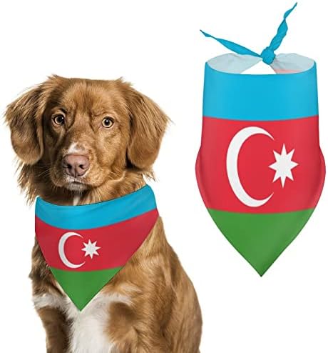 Знаме на азербејџан кучиња бандана миленичиња марама триаголни бибс печатени додатоци за керчиф