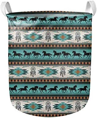 За U дизајни, геометриски печати од домородни американски геометриски коњи со голема големина, водоотпорна ткаенина, преклопување