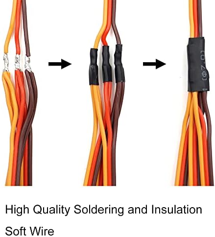 Серво y harness сплитер кабел 3 пински конектор жица машка до женска 4 пат продолжено олово компатибилен со JR Futaba RC автомобили