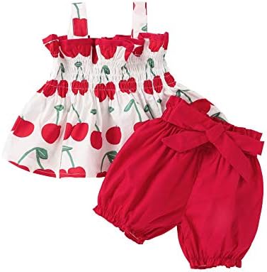 Крогубис новороденче Детето бебе девојче летно облека лубеница печатена печатена ракавици за грешки на врвови на врвови шорцеви