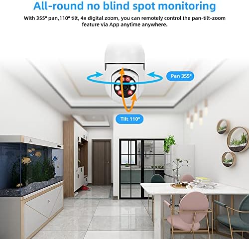 Фан Ye 3MP E27 Bulb Camera WiFi Vidoor Video Mude Надзор за домашна безбедност Комплетна боја Ноќна визија паметен автоматско