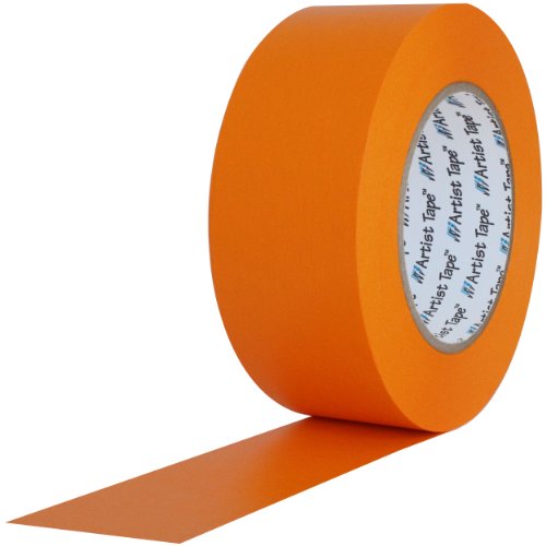 Protapes Artist Tape Flatback Prignable Paper Part или лента за конзола, ширина од 60 yds x 1 , портокалова боја, портокал