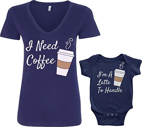 Threadrock Кафе &засилувач; Млеко Новороденче Боди &засилувач; Женски V - Вратот Маица Во Собата