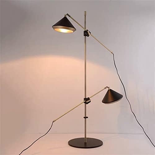 ZLXDP Нордиска подна ламба 2 светла Подна ламба за дневна соба Спална соба Дома Студија Студија за декор светла E27 СТАНДИНСКИ