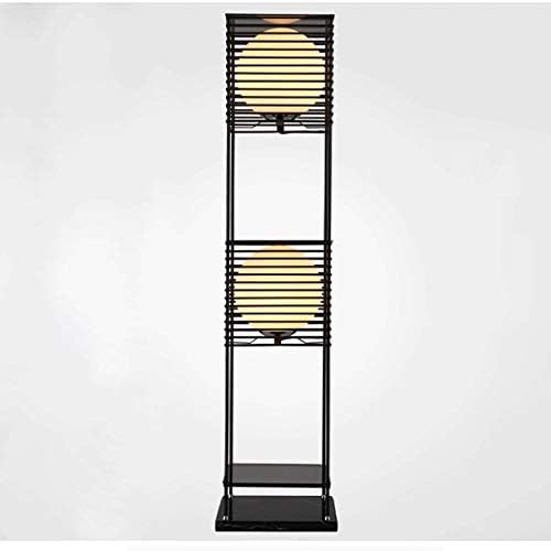 LED ламба за подни ламби на Kizqyn Fold - Модерна стоечка светлина за дневни соби и спални соби - азиска дрвена рамка со отворени