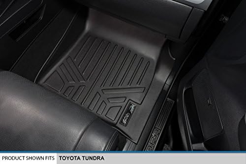 SmartLiner Custom Fit Fort Dats Mats 1-ви ред сет црно за 2012-2021 Toyota Tundra и Sequoia