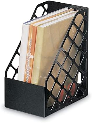 Универзална рециклирана пластична датотека со голема списание, 6,25 x 9,5 x 11,88, црно
