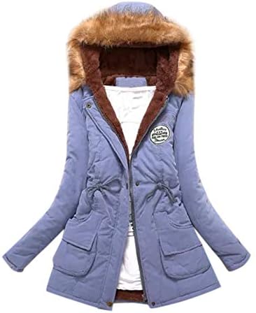 Плус палто со големина за жени, класичен палто со долги ракави плажа женски зимски отворено качулка јакна цврста боја