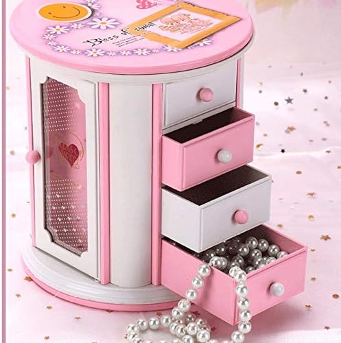 Tazsjg розова loveубов музика девојка девојка роденден подарок за складирање кутија за складирање роденденски подарок музички
