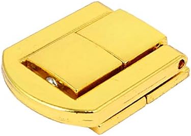 Х-DREE Куфер Куфер Кутија Со Алатки Цинк Легура Префрлување Брава Хасп Заклучување Златен Тон 25мм Долг (Малета Малетин Каја