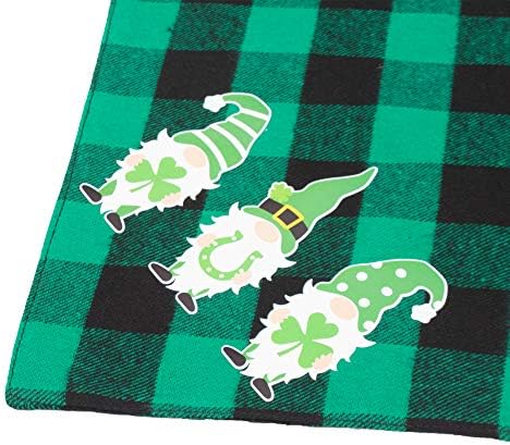 Адогиго Сент Патрик Денот кучиња Бандана зелена карирана миленичиња бандана триаголник Бибс додатоци за шал за мало средно големо
