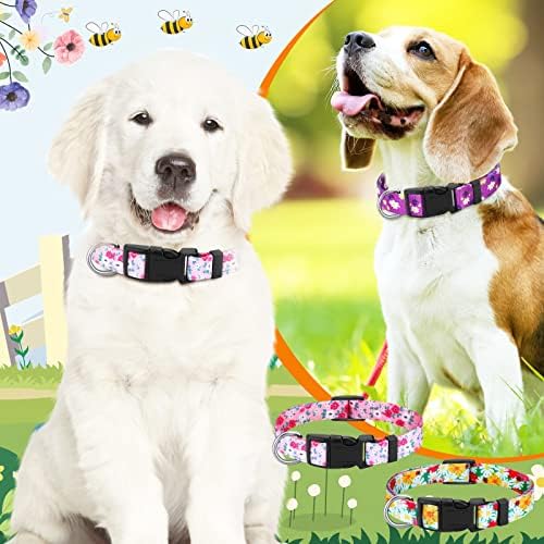 6 Парчиња Цветни Јаки За Кучиња За Мали Средни Големи Кучиња Пролет И Лето Слатко Пакување Со Цветни Јаки За Миленичиња Мека