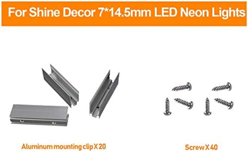 Производи за пакети со декор за сјај со монтажен клип пакет со бел 40м/131,2ft LED LED Neon Rope Lights Kit