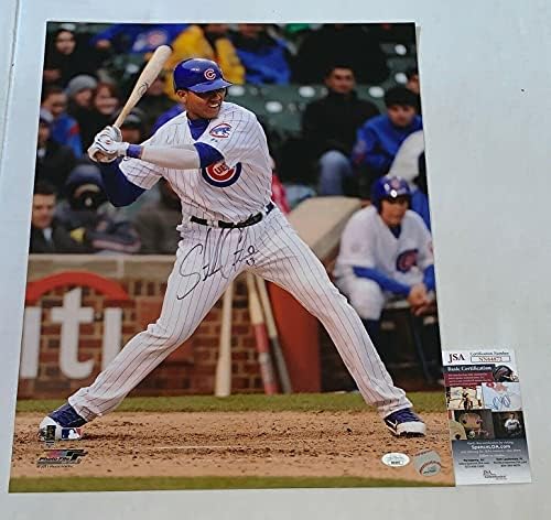 Старлин Кастро го потпиша Чикаго Каби 16х20 Фото автограмираше JSA - Автограмирани фотографии од MLB