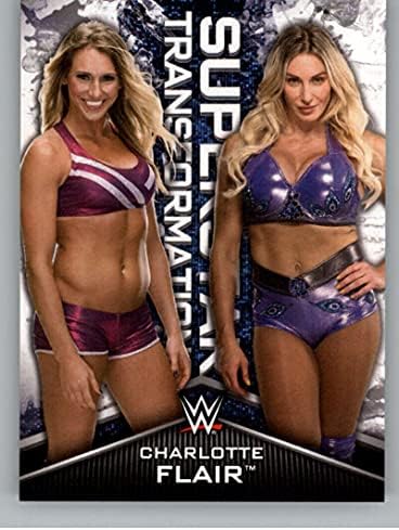 2020 година Топс WWEенски дивизија Суперerstвезда Трансформации СТ-6 Шарлот Флер Официјална светска картичка за трговија со