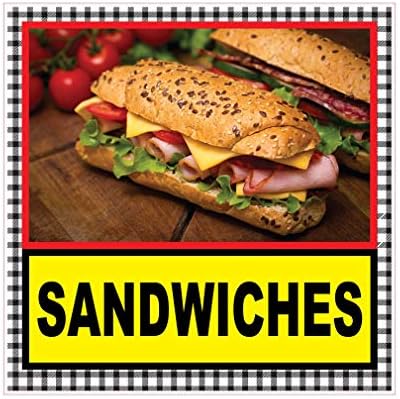 Сендвичи концесија ресторан за храна со храна со винил налепница 8 “