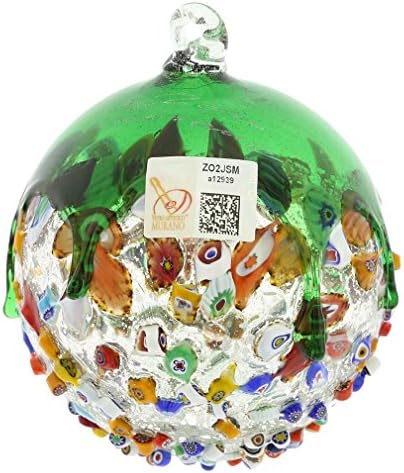 Glassofvenice murano стакло венецијански мозаик Божиќен украс - Зелена