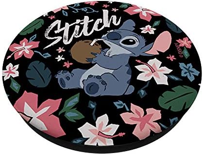 Disney Lilo & Stitch Floral Cococut Dripe Porptate PopSockets PopGrip: Заменлива зафат за телефони и таблети