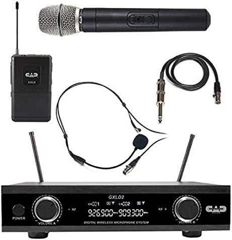 Cad Audio GXLD2HBAH Дигитален Безжичен Комбо Микрофон Систем, Рачен И Bodypack, Ах Фреквентен Опсег