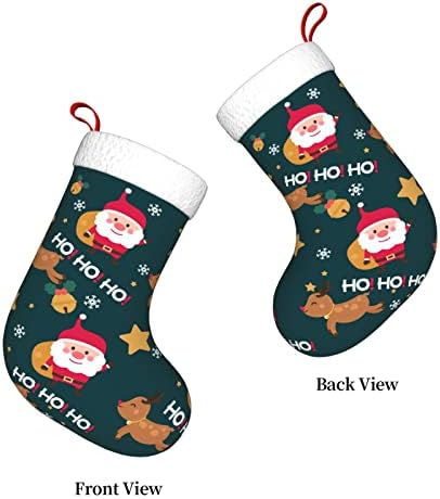 Божиќни чорапи на Микчит Декоративно порибување Дедо Мраз, снежен човек, Божиќни ликови за семејни празници за Божиќни забави