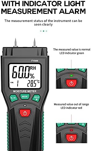 KJHD pH метар Дигитален сензор за влага на влагата на влажноста на влажноста од дрво