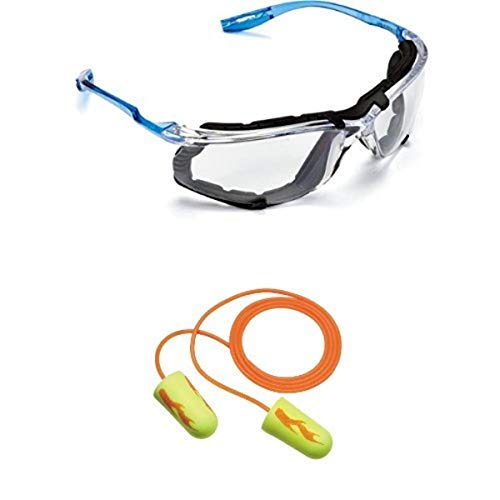 3M Virtua CCS Заштитна очила 11872-00000-20 и 3M E-A-RSOFT жолти неонски експлозии на кабелски уши 311-1257