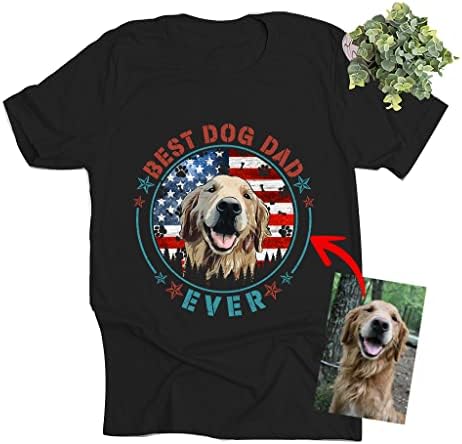 Pawarts Најдобро куче татко некогаш со персонализирани кошули со кучиња во Америка - Американски патриотски тематски маици