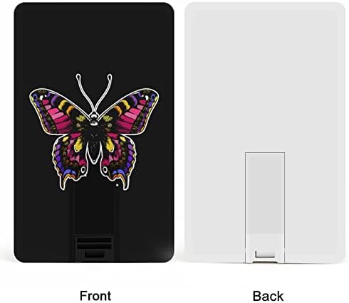 Шарени Мачаон Пеперутка USB 2.0 Флеш-Дискови Меморија Стап Кредитна Картичка Форма