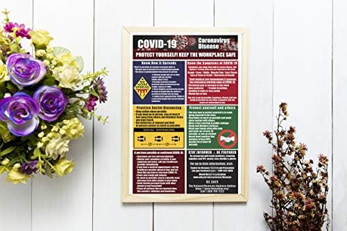 Ковид 19 Знаци За Бизнис-Заштитете Се Чувајте Го Работното Место Безбедно постер 5пак