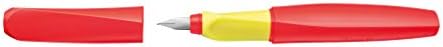 Pelikan 814959 Twist Nib Fountain Pen, M, Neon Coral, со 1 кертриџ, пакет од 1