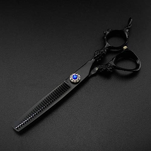 Ножици за сечење коса, 6 инчен јапонски челик црн змеј рачка фризерски салон ножици сечење бербер фризура Разредување ножици
