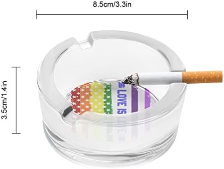Геј гордост американско знаме ЛГБТ стакло од пепелници за цигари за ветровит ѓубре може да печати фенси фиоки за пепел за домашна