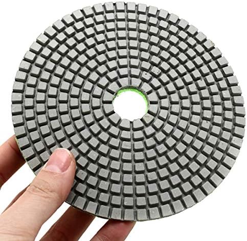Подлога за полирање во Kdafa, 5 инчи 50-6000 решетки за полирање со дијамантски дијамант, влажно сув пескачки диск за мермер