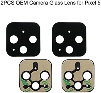2 ПАРЧИЊА Оем Оригинална Задна Задна Камера Замена На Стаклени Леќи За Google Pixel 5 6.0 Инчи Со Лепило Претходно Инсталирани