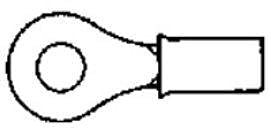 MS25036-153, Терминал на прстен јазик 14-16awg бакарна сина лента од 7,92мм лимен