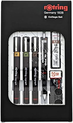 Изградба на S0699370 Изографски технички пенкала за цртање, сет, сет на колеџ 3-пенкало, кафеава боја