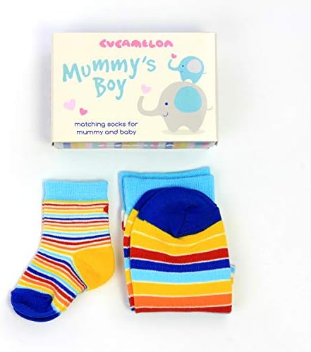 Кукамелон Момче за бебешки чорапи со пар за мумија за подароци