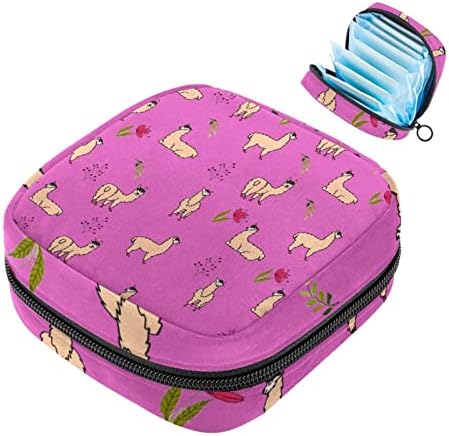 Алпака розова позадина санитарна торба за складирање на салфетка торба за преносен период торба за жени тинејџерки, менструална