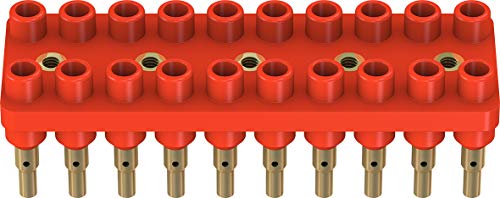 Мулти-контакт 63.9358-22 Електрични конектори Staubli 20-полски приклучок, 2 мм, црвено