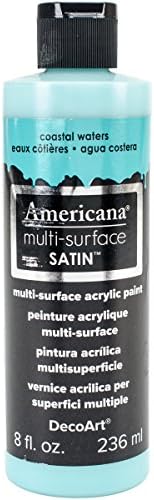 Декоарт Американа мулти-површинска сатенска акрилна боја, 8-унца, крајбрежни води