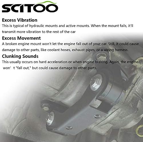 Scitoo Engine Mount Trans Mounts Постави за Honda Pilot 2003 04 2005 3.5L, за Acura MDX 3.5L 2001 2002 A4519HY A4551 A4523