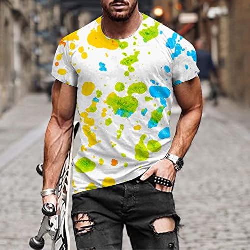 2023 година Нови мажи моден пролет лето лето -случајниот краток ракав o врат печатени маици врвни блузи машки свила врвот долг
