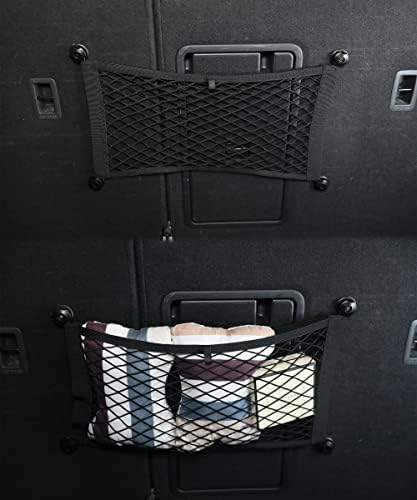 Аоциска 2 Пакет Еластична Мрежна Мрежна Торбичка За Организатор На Џеб, 18 x9, 8 Растеглива Автомобилска Голема Товарна Мрежа