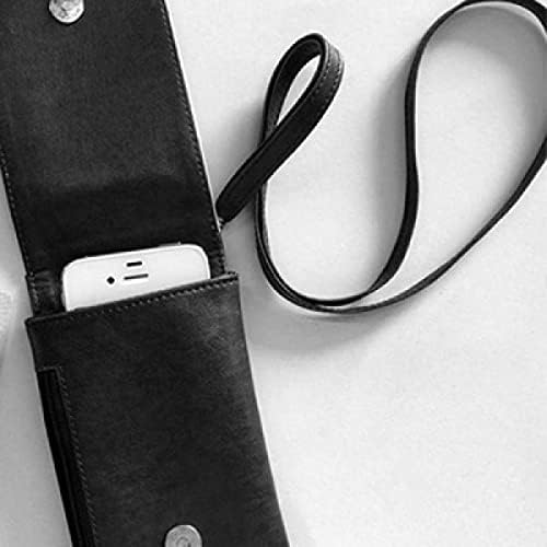 Грчка азбука гама црна преглед телефонска чанта чанта што виси мобилна торбичка црн џеб