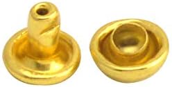 Wuuycoky златно двојно капаче за метални метални метални капаци 8мм и пост 6мм пакет од 100 комплети