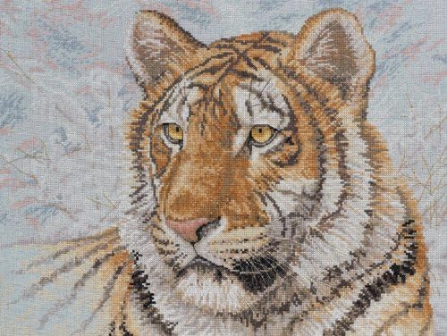 Колекцијата „Бучила Хајрлм“ се брои комплет за вкрстено бод, 12 на 16-инчи, 45432 Сибирски тигар