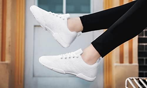 Девојки од фукиао бели навивачки чевли лесни натпревари патики жени жени во затворен навивач за танцување чевли